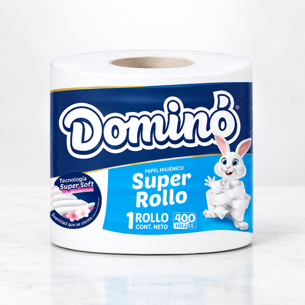 PAPEL SUPER ROLLO AZUL DOMINO 48/1