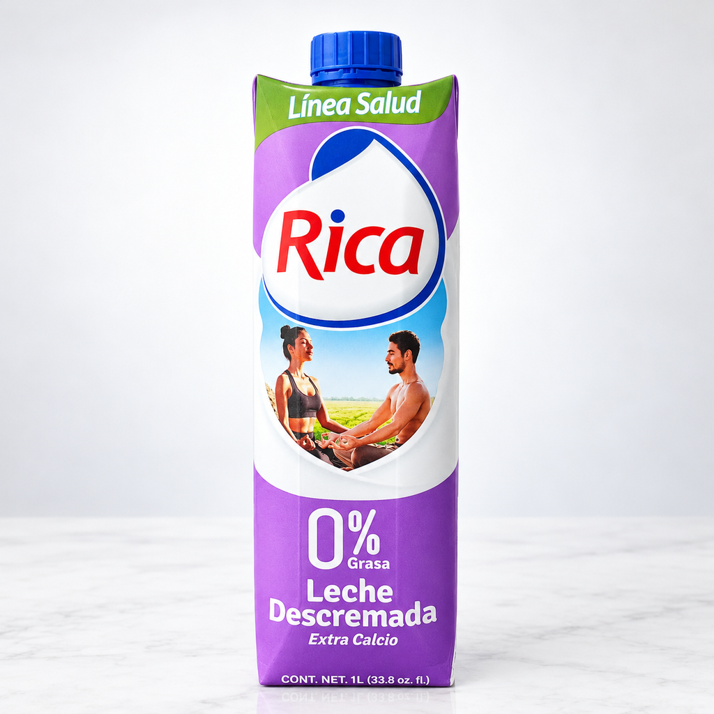 LECHE DESCREMADA 0% GRASA RICA 1 LT 12/1