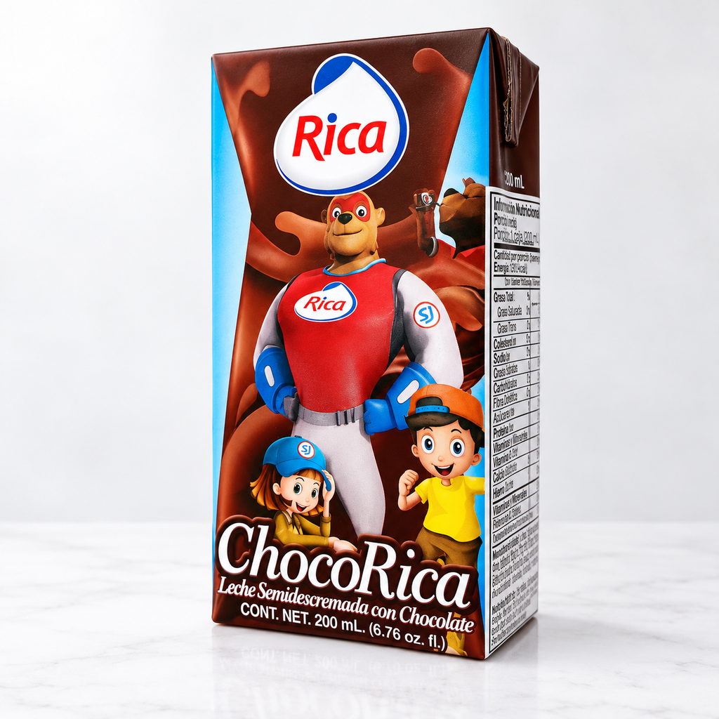 LECHE CON CHOCOLATE CHOCO RICA 200 ML 24/1