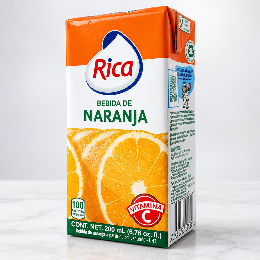 JUGO NARANJA RICA 200 ML 24/1
