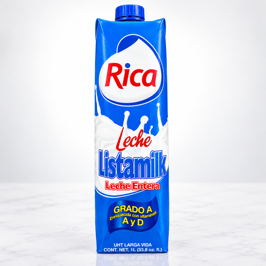 LECHE ENTERA LISTAMILK RICA 1 LT 12/1